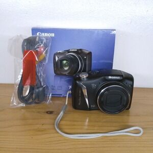 Canon PowerShot SX130 IS IS 12.1 MP Digital Camera - Black Tested Works